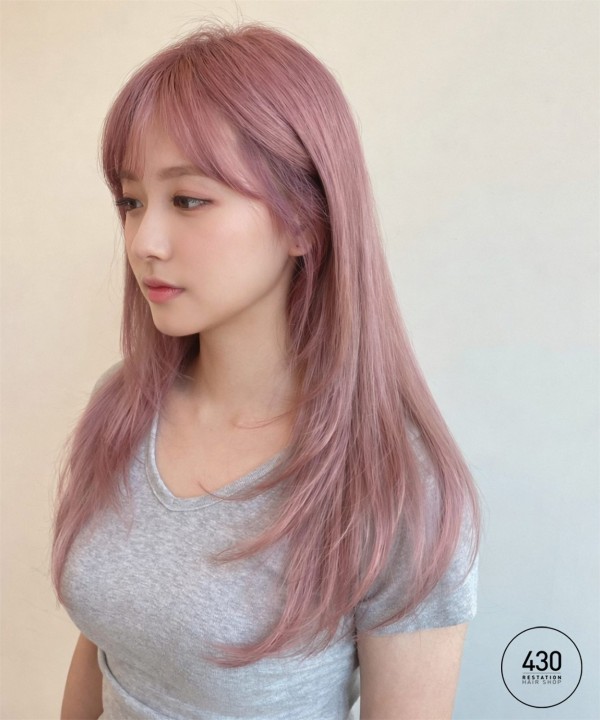애쉬핑크염색